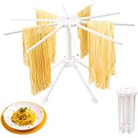 Secador de Pasta-Secador de Pasta Fresca-Secador de Pasta Fresca con 10 Asas de Barra Plegables-Soporte para Secar la…